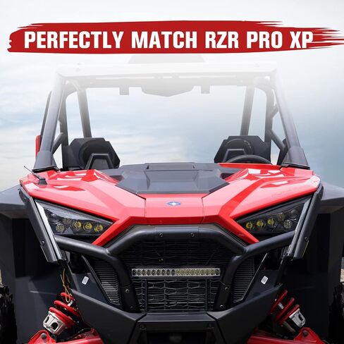 المصد الأمامي A & UTV PRO لملحقات Polaris RZR PRO XP/XP 4 لعام 2022 2023، واقي حماية الفرشاة الأمامية شديد التحمل، استبدل OEM # 2883746-458، أسود غير لامع in Saudi Arabia