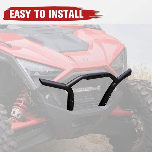 المصد الأمامي A & UTV PRO لملحقات Polaris RZR PRO XP/XP 4 لعام 2022 2023، واقي حماية الفرشاة الأمامية شديد التحمل، استبدل OEM # 2883746-458، أسود غير لامع in Saudi Arabia