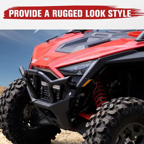 المصد الأمامي A & UTV PRO لملحقات Polaris RZR PRO XP/XP 4 لعام 2022 2023، واقي حماية الفرشاة الأمامية شديد التحمل، استبدل OEM # 2883746-458، أسود غير لامع in Saudi Arabia