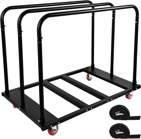 عربة طاولة قابلة للطي من إيستريكسون، عربة حائط جافة مقاس 45.6 بوصة × 29 بوصة × 36.2 بوصة مع عجلات دوارة من البولي يوريثان، طاولة دوللي للخدمة الشاقة مع 1800 رطل وسعة 10 طاولات لمناسبات الحفلات، أثاث الفندق، المصانع، المستودعات in Kuwait