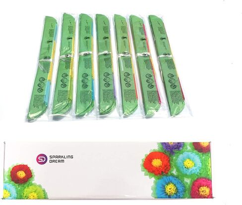 Tissue Paper Flowers Paper Pom Poms for Party Decorations Birthday Celebration Wedding and Outdoor Decoration - Set of 7 pcs (Rainbow) in Saudi Arabia