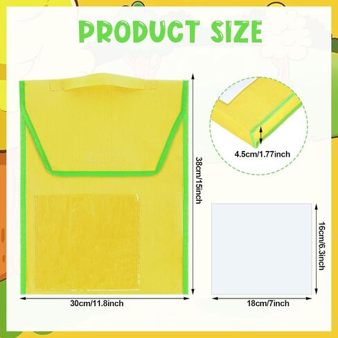 12 Sets Book Bags for Classroom Bulk Book Pouches Reading Book Bag with 15 Pcs Name Tags for Kids Students School, 15 x 11.8 Inch in Saudi Arabia