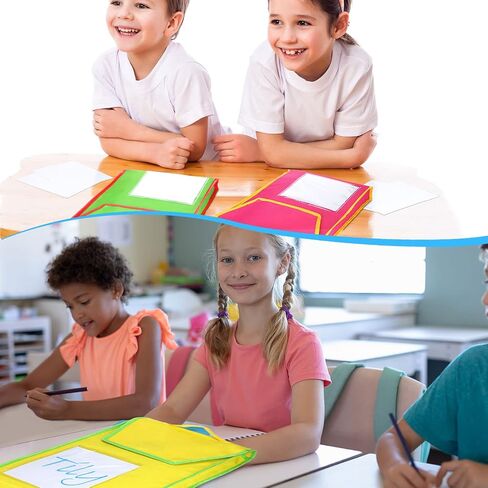 12 Sets Book Bags for Classroom Bulk Book Pouches Reading Book Bag with 15 Pcs Name Tags for Kids Students School, 15 x 11.8 Inch in Saudi Arabia