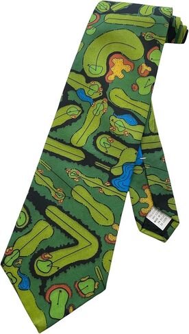 ربطة عنق جولف للرجال من RM Style ذات فتحات لبطاقة الأداء - أخضر - ربطة عنق in Kuwait