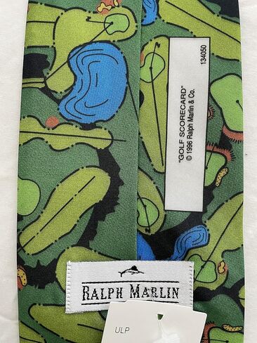 ربطة عنق جولف للرجال من RM Style ذات فتحات لبطاقة الأداء - أخضر - ربطة عنق in Kuwait