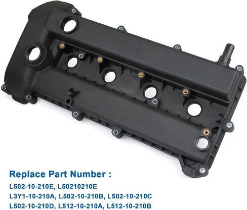HSPSWIFTER Valve Cover with Gaskets Compatible with 2009-2015 Mazda 5 2010-2013 Mazda 3 2011-2013 Mazda 6 2010-2012 Mazda CX-7 OE# L502-10-210E L50210210E L3Y1-10-210A L502-10-210B L502-10-210C in Saudi Arabia