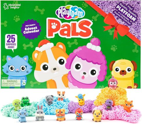 Educational Insights Playfoam Pals Pet Party 25-Day Preschool Advent Calendar 2023, Fidget Sensory Toy, Ages 3+, Amazon Exclusive in Saudi Arabia