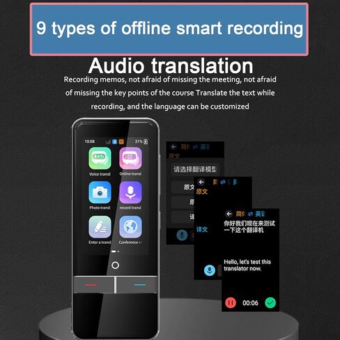 KZLVN Language Translator Device Enhance Communication - Accurate Real-time Translation in 139 Languages - Offline & Online - 3" Touch Screen - Perfect for Travel, Learning, Business in Kuwait