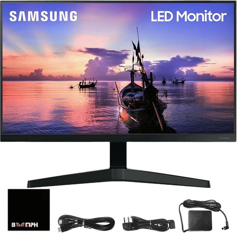 Samsung 27-Inch T35F Series FHD 16:9 1080p Computer Monitor, 75Hz, IPS Panel, HDMI, VGA (D-Sub), 3-Sided Border-Less, FreeSync, LF27T350FHNXZA - Boomph in Saudi Arabia