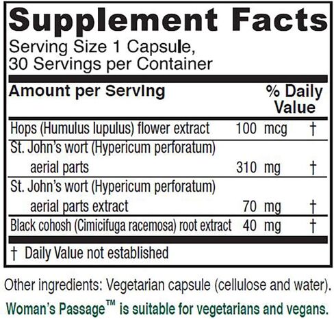 Vitanica, Woman's Passage, Menopause Support, Vegan, 30 Capsules in Saudi Arabia