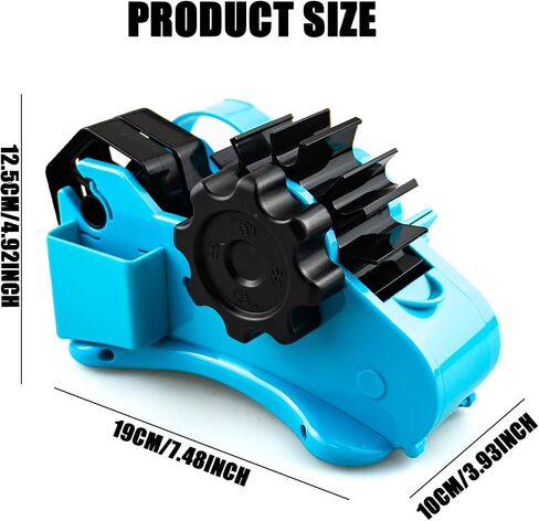 Multi-Roll Heat Tape Dispenser: Semi-Automatic Sublimation Tape Dispenser for Heat Transfer Tape with 1 Inch and 3 Inch Core. Blue Desktop Tape Dispenser for Precise and Efficient Cutting. in Saudi Arabia