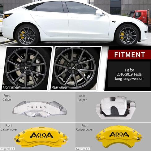 AOOA Light Blue Caliper Covers Fits Tesla Model 3 Long Range Version (set of 4) in Kuwait