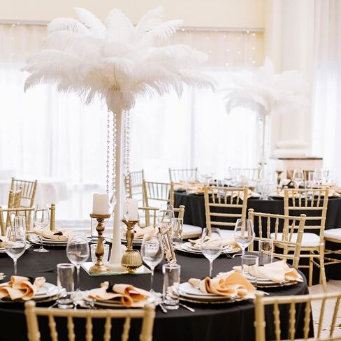 90 Pcs Natural Ostrich Feathers Plumes for Centerpieces 12-14 Inch, 10-12 Inch, 8-10 Inch Vase Feathers Decor Tall for Wedding Party Centerpieces, Flower Arrangement and Home Decoration (White) in Saudi Arabia