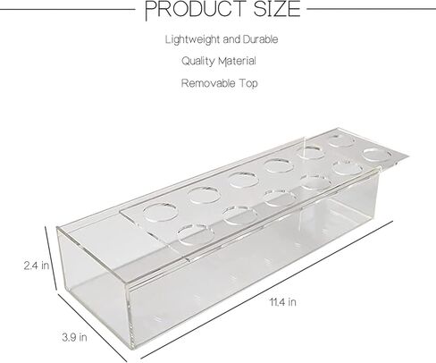 مزهرية زهرة أكريليك شفافة مع ثقوب، قطع مركزية مستطيلة من الزهور لطاولة الطعام، مزهريات طويلة للزهور مزهرية حديثة لتزيين طاولة الطعام المنزلية وحفلات الزفاف in Kuwait