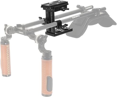 CAMVATE Quick Release Plate with Up-and-Down Adjustable 15mm Rail Block for Shoulder Mount Rig - 2649 in Saudi Arabia