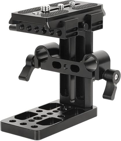 CAMVATE Quick Release Plate with Up-and-Down Adjustable 15mm Rail Block for Shoulder Mount Rig - 2649 in Saudi Arabia