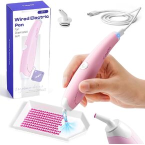 Caydo Wired Electric Diamond Painting Pen (Plug-in Use), E-Painter for Diamond Painting - Ergonomic Vacuum Tool with 2-Tips, Diamond Art Accessories Tools for Setting Diamonds Without Wax (Purple) in Saudi Arabia