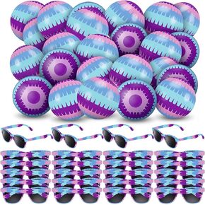 48 Pcs Inflatable Sports Beach Balls wtih Glasses for Party Favors Variety Pack Basketball, Baseball, Football, Soccer Beach Balls Sports Themed Summer Pool Birthday Decorations in Kuwait