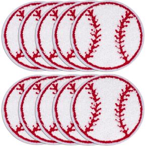 10 قطع من رقع البيسبول Vouchmind للكي، تصميم بيسبول مطرز للقبعات والسترات والجينز والحقائب - رقع بيسبول ذاتية اللصق ومخيطة للديكور والإصلاح in Kuwait