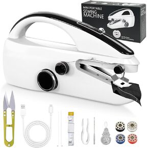 Handheld Sewing Machine, Portable Hand Sewing Machine with Sewing Kit, Dual Speeds, Easy to Use for Adults and Beginners, Ideal for Sewing Clothes, Fabrics and DIY in Saudi Arabia