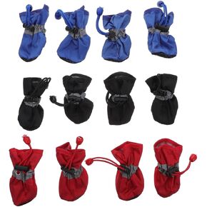 12 قطعة حذاء كلب مضاد للانزلاق وحيد أحذية للكلاب وواقي مخلب للحيوانات الأليفة الصغيرة والمتوسطة الأيام الممطرة الاستخدام في الهواء الطلق يبقي الكفوف جافة دافئة in Kuwait