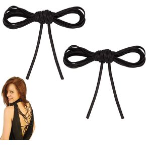 5 ياردات للنساء لحفلات الزفاف، ربطة عنق من الخلف، مشد ثوب أسود، ربطة عنق خلفية قابلة للتعديل، حبل وشاح، 0.2 بوصة أشرطة ملابس واسعة للديكور DIY سحاب بديل in Kuwait