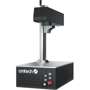 آلة وسم ألياف الليزر OMTech Autofocus 60W MOPA مع محور دوار، حفارة ألياف ليزر لوضع علامات على الألوان المعدنية، قاطعة ألياف ليزر على سرير العمل 6 × 6 بوصة مع EzCad، 100,000 ساعة. حياة in Kuwait