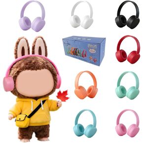 Olyre Doll Headphones for Dolls, Fits 17cm(6.69") Height Trendy Dolls or 1/6 BJDs, Miniature Headset Costume/Clothing Accessory (Doll Not Included) (Pink) in Kuwait