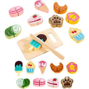 Wooden Cutting Fruits Food Toys Play Food Sets for Children Kitchen 12PCs Educational Learning Toy Kitchen Pretend Wooden Fruit and Veg Toys Girls Birthday Gift for Age 3+ in Saudi Arabia