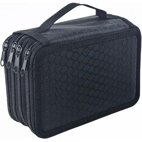 YOUNGCOL 72 Slots Colored Pencil Case Pencil Holder Color pencil organizer Storage (Black) in Saudi Arabia
