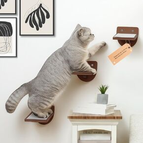 سرير مكتب للقطط يصل وزنه إلى 45 رطلاً - دوران 360 درجة وارتفاع قابل للتعديل، مجثم للحيوانات الأليفة للمكاتب مع وسادة قابلة للغسل، مرفق سرير للقطط للطاولات المختلفة (وسادة خشبية_بنية) in Kuwait