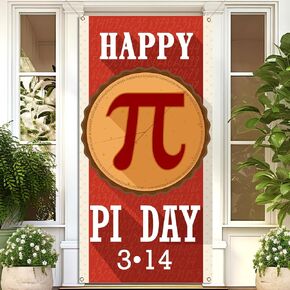 غطاء باب Happy Pi Day ديكورات حفلات يوم Pi الرياضية المضحكة الرياضيات 3.14 ديكور باب المكتب للفصول المدرسية in Saudi Arabia
