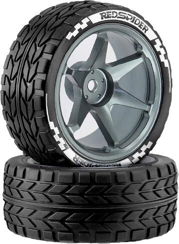 REDSPIDER RC Soft Rubber 1/10 On Road Tires 4PCS for Traxxas 4 Tec 2.0 Tamiya TT01 XV01 Kyosho WR8 Sakura WLtoys HPI HSP 1:10 RC Scale Touring On Road Racing Car Wheel Rims (Tire) in Saudi Arabia