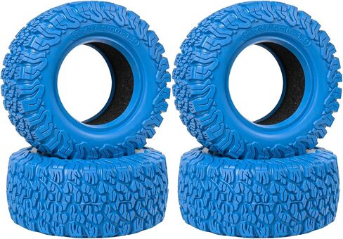 1.9 Crawler Tires 90 * 37.5mm Soft Rubber High Grip RC Rock Terrain Tyre with Foam Insert Compatible with 1/12 MJX HYPER GO H12Y H12P MN128 1/10 Axial D90 (4PCS, Black) in Saudi Arabia