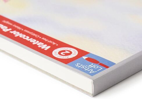 Artist's Loft 12" x 18" Level 2 Watercolor Pad - Heavyweight and Acid Free Paper for Watercolor, Gouache, and Acrylic - 1 Pack in Saudi Arabia