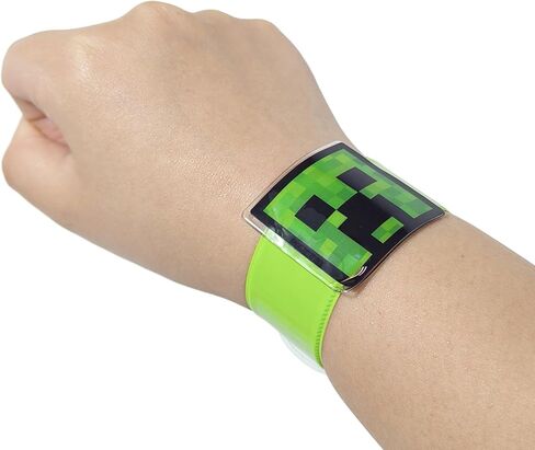 أساور LUV HER Minecraft 3 Slap للفتيات - سوار معصم ممتع يتميز بماينكرافت - مقاس قابل للتعديل - هدية أو هدية لحفلة عيد الميلاد - للأعمار من 3 سنوات فما فوق in Kuwait