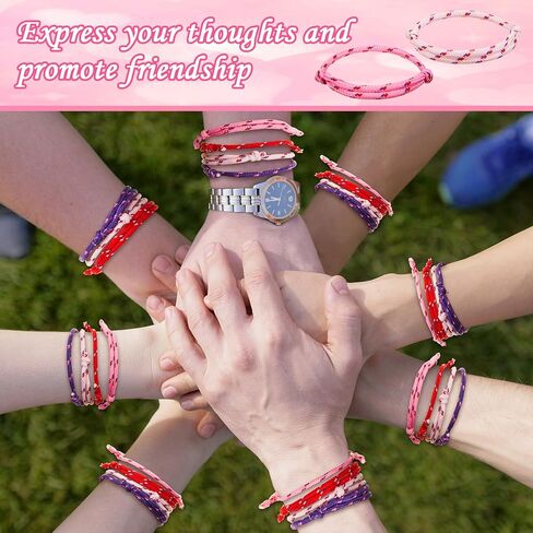 60 Packs Valentine Knot Bracelets with Card Neon Friendship Bracelet from Teacher Gift Our Class Would Knot Be the Same Without You Heart Shaped Cards for Valentine Exchange Gifts Party Favor in Saudi Arabia