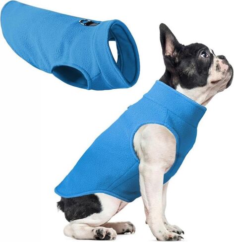 Fleece Dog Sweater Vest, Soft Warm Stretchy Pullover Winter Dog Jacket Clothes for Small Mediun Large Dogs with D Ring Leash in Saudi Arabia