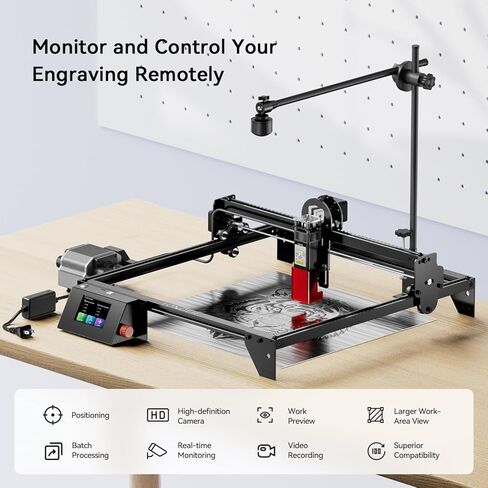 LONGER 5MP Time- Digital Camera with Precise Positioning, LightBurn Camera Kit for Laser Engravers Multi-Task Engraving, and Preview Support for LightBurn in Saudi Arabia