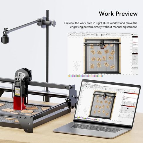 LONGER 5MP Time- Digital Camera with Precise Positioning, LightBurn Camera Kit for Laser Engravers Multi-Task Engraving, and Preview Support for LightBurn in Saudi Arabia