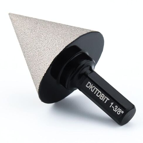 لقمة مشطوفة ماسية، لقمة مثقاب غاطسة لفتحة 0-2 بوصة (50 مم) لتكبير التشذيب في البورسلين، بلاط السيراميك مع خيط 5/8 بوصة - 11 لمطاحن الزوايا ومحول ساق سداسية 3/8 بوصة للمثاقب in Kuwait