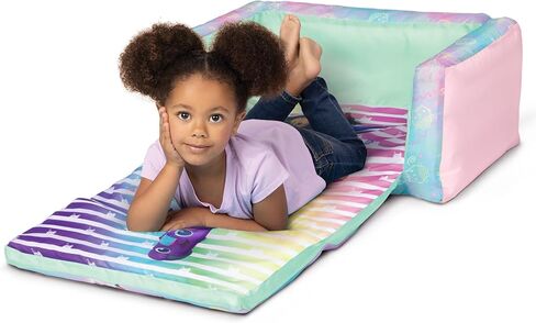 Gabby's Dollhouse 2-in-1 Inflatable Sofa Bed, Kids Sofa Couch Fold Out, Foldable Chair Lounger for Toddlers and Kids in Saudi Arabia