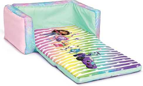 Gabby's Dollhouse 2-in-1 Inflatable Sofa Bed, Kids Sofa Couch Fold Out, Foldable Chair Lounger for Toddlers and Kids in Saudi Arabia
