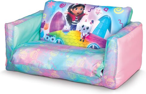 Gabby's Dollhouse 2-in-1 Inflatable Sofa Bed, Kids Sofa Couch Fold Out, Foldable Chair Lounger for Toddlers and Kids in Saudi Arabia