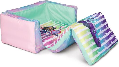 Gabby's Dollhouse 2-in-1 Inflatable Sofa Bed, Kids Sofa Couch Fold Out, Foldable Chair Lounger for Toddlers and Kids in Saudi Arabia