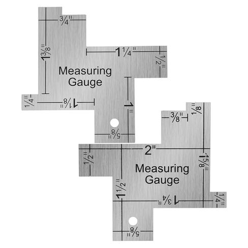 2PCS Sewing Gauge Aluminum Alloy Quilting Templates Sewing Rulers Mini Seam Gauge for DIY Sewings Craft, Cutting Fabric, Quilting and Various Sewings Measurements in Saudi Arabia