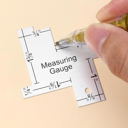 2PCS Sewing Gauge Aluminum Alloy Quilting Templates Sewing Rulers Mini Seam Gauge for DIY Sewings Craft, Cutting Fabric, Quilting and Various Sewings Measurements in Saudi Arabia