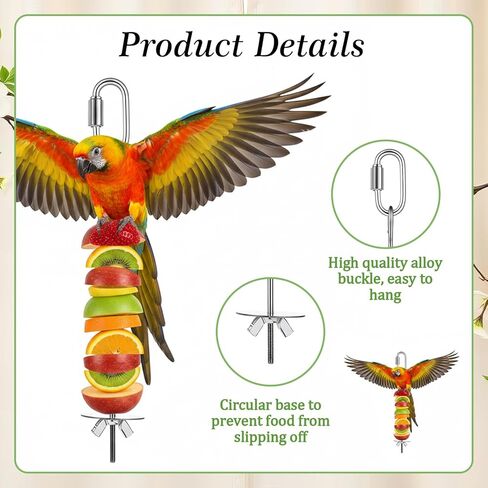 3 Pcs Bird Cage Food Holder, Stainless Steel Bird Foraging Toys, Birds Foraging Toys for Parakeets, Budgies, Macaws (3 Sizes) in Saudi Arabia