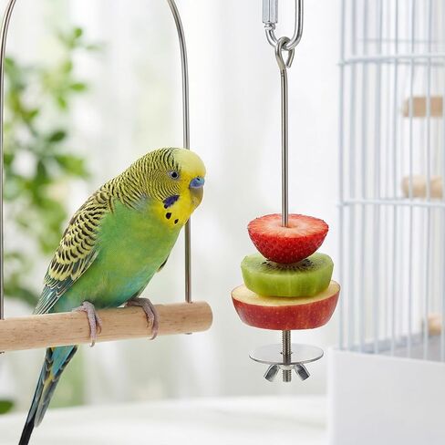 3 Pcs Bird Cage Food Holder, Stainless Steel Bird Foraging Toys, Birds Foraging Toys for Parakeets, Budgies, Macaws (3 Sizes) in Saudi Arabia