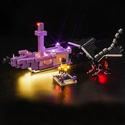 مجموعة إضاءة LED مطورة لمجموعة بناء سفينة Lego Minecraft The Ender Dragon وEnd Ship، متوافقة مع Lego 21264، أفضل الهدايا للبالغين (النموذج غير متضمن) in Saudi Arabia